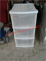 > Contico 3 drawer plastic storage container