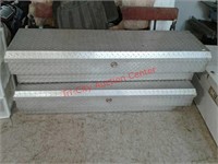 > 2 diamond plate truck side tool boxes