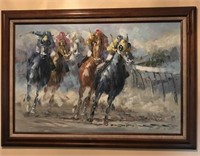 Horse Race Painting 42"x29"
