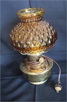 Aladdin Model #12  Lamp - Brass & Amber Glass
