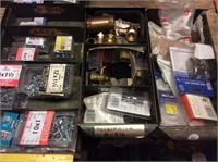 5 Trays Of. Assorted Hardware, Screws, Fittings,