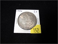 1886 Morgan dollar, EF