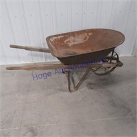 Steel wheel wheelbarrow