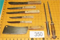 Grouping of  Kitchen Knives