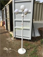 White Pole Lamp w/ Removable Heads