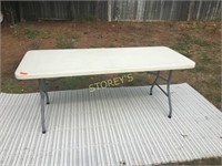 6' Grey Plastic Folding Table