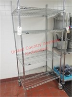 Sysco 4 Tiered Wire Shelving Unit/Rack on Wheels