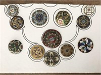 Enamels-12 assorted incl floral, openwork