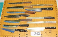 Grouping of Kitchen Knives