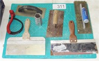 Grouping of Tile Plaster Tools