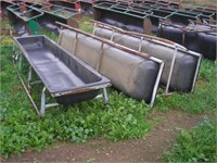 3 - 10' Gray Feed Troughs