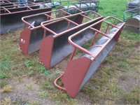 3 - 10' Red Feed Troughs