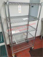 5 Tiered Wire Metal Shelving Unit/Rack on Wheels