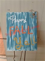 > Happy fall ya'll canvas art picture approx 20"L