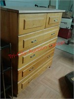 > 6 drawer wood industrial dresser - heavy duty