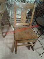 > Wooden rocking  chair with drawer good condition