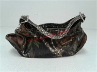Camo jeweled purse with pockets good condition