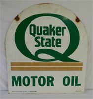 QUAKER STATE MOTOR OIL D/S PAINTED METAL SIGN