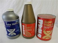 LOT OF 3 BP MOTOR OIL LITRE CONTAINERS & CAN