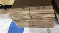 Stack of 45 new ULine packing boxes, each