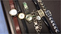 6 ladies wristwatches, one sign abalone shell