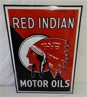 RED INDIAN MOTOR OILS SSP SIGN