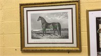 Framed print of the horse Ethan Allen, by Morgan