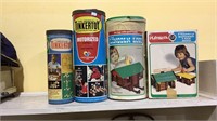 Vintage Tinkertoys  and Lincoln logs, 2