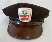 SERVICE ATTENDANTS HAT WITH WHITE ROSE PIN