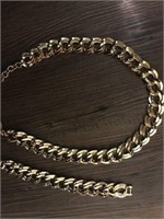 Monet necklace and bracelet