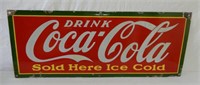 DRINK COCA- COLA  SOLD HERE ICED COLD SSP SIGN