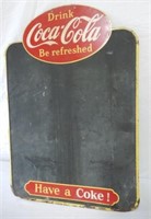 DRINK COCA-COLA BE REFRESHED TIN CHALK BOARD