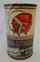 RED INDIAN AVIATION MOTOR OIL IMP.  QT. CAN