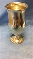 One Japanese 950/1000 sterling silver goblet,