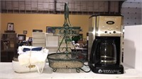 Cuzin art coffee maker, double basket kitchen