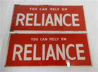 2 "YOU CAN RELY ON" RELIANCE AD GLASS