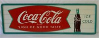 COCA-COLA ICE COLD FISH TALE SST SIGN