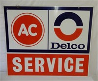 AC DELCO SERVICE D/S METAL SIGN