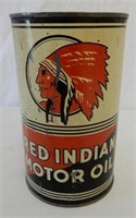 RED INDIAN MOTOR OIL IMP. QT. OIL CAN