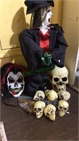 Halloween decorations, skull mask, plastic
