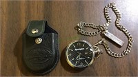 Remington pocket watch with the leather belt