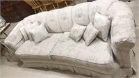 Key city sofa, 90 inches wide, beige floral