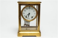William Wise & Son Gilt Brass Mantel Clock, 20th C