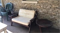 Lawn chairs, Couch, Table