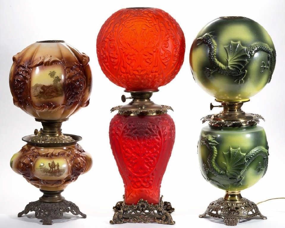 Fine selection of Victorian parlor lamps