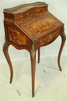 FRENCH 1880'S FALL FRONT INLAID DESK