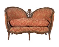Carved French Love Seat