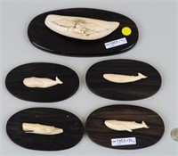 Five Carved Marine Ivory Items