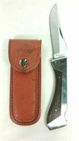 Sharp Pocket Knife w/ Leather Holster