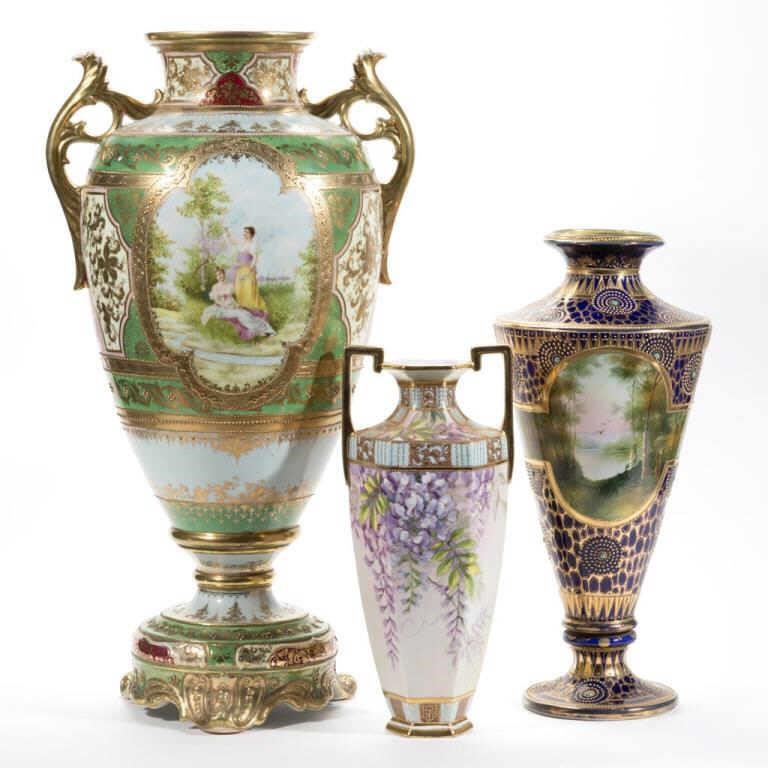 Fine selection of hand-painted Nippon from the Bitner collection
